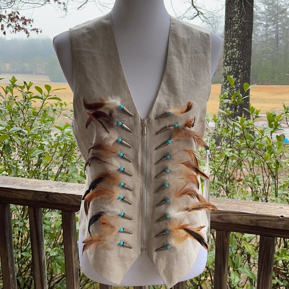 Vintage Southwestern Vest by Ann Tjian For Kenar